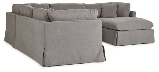 Raegan Gray Fabric Small Right Chaise Sectional (1)