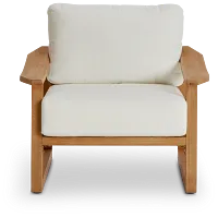 Tobago Light Tone Chair With White Cushion