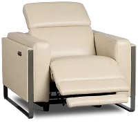 Atlas Taupe Lthr/vinyl Power Recliner With Power Headrest