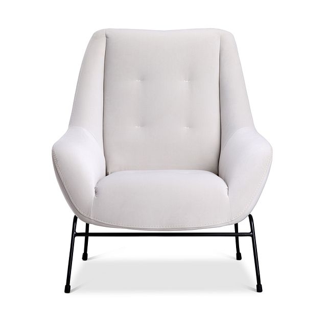 Xena Pewter Velvet Accent Chair