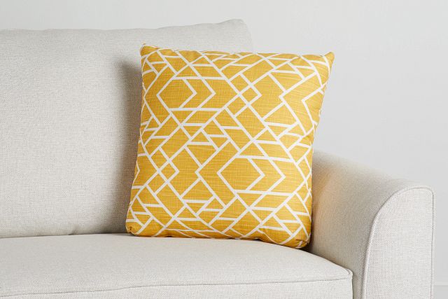 Alpine Yellow Fabric 20" Accent Pillow