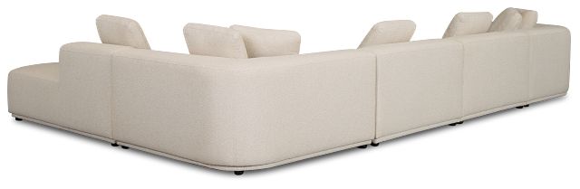 Catalina Beige Fabric Large Left Chaise Sectional