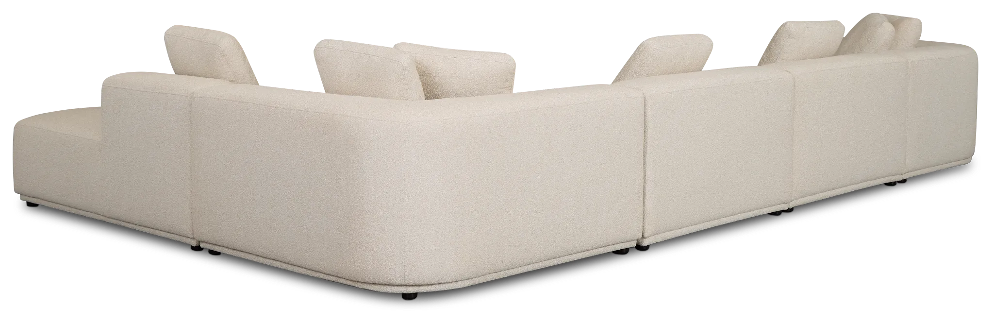 Catalina Beige Fabric Large Left Chaise Sectional