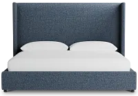 Captiva Maguire Blue 60" Upholstered Shelter Bed