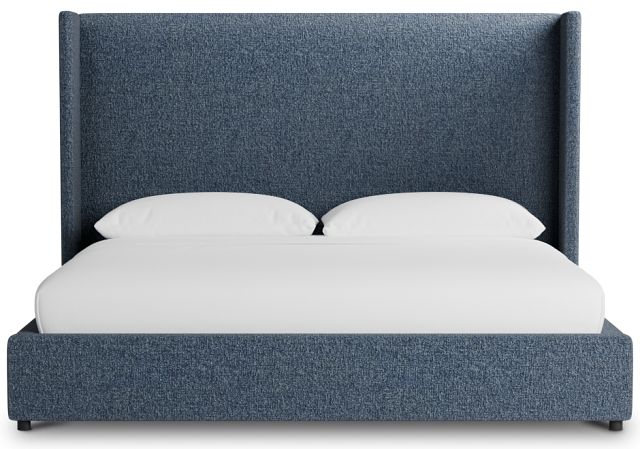 Captiva Maguire Blue 60" Upholstered Shelter Bed