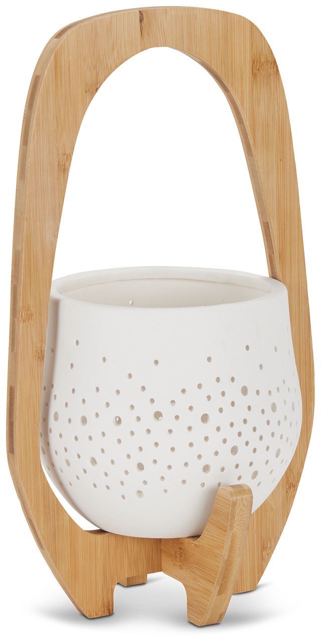 Pace White Medium Lantern