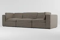 Destin Elite Brown Fabric 3-piece Modular Sofa