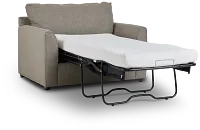 Asheville Brown Fabric Memory Foam Sleeper