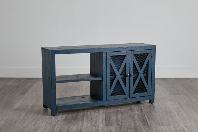 Alva Blue Wood Cabinet (0)