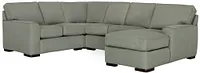 Austin Green Fabric Medium Right Chaise Sectional
