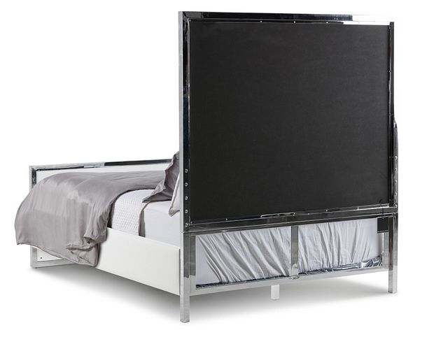 Ocean Drive White Metal Panel Bed