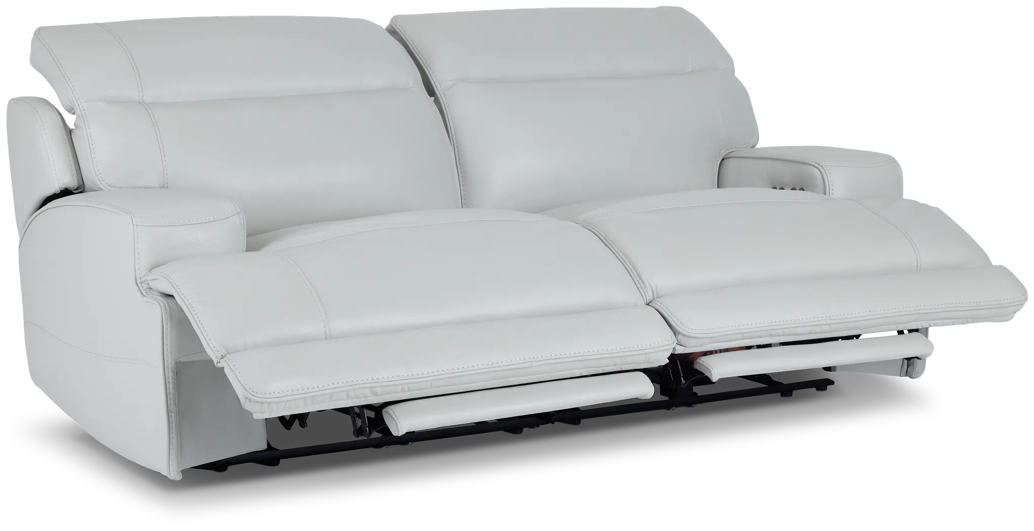 Reign Gray Lthr/vinyl Power Reclining Sofa