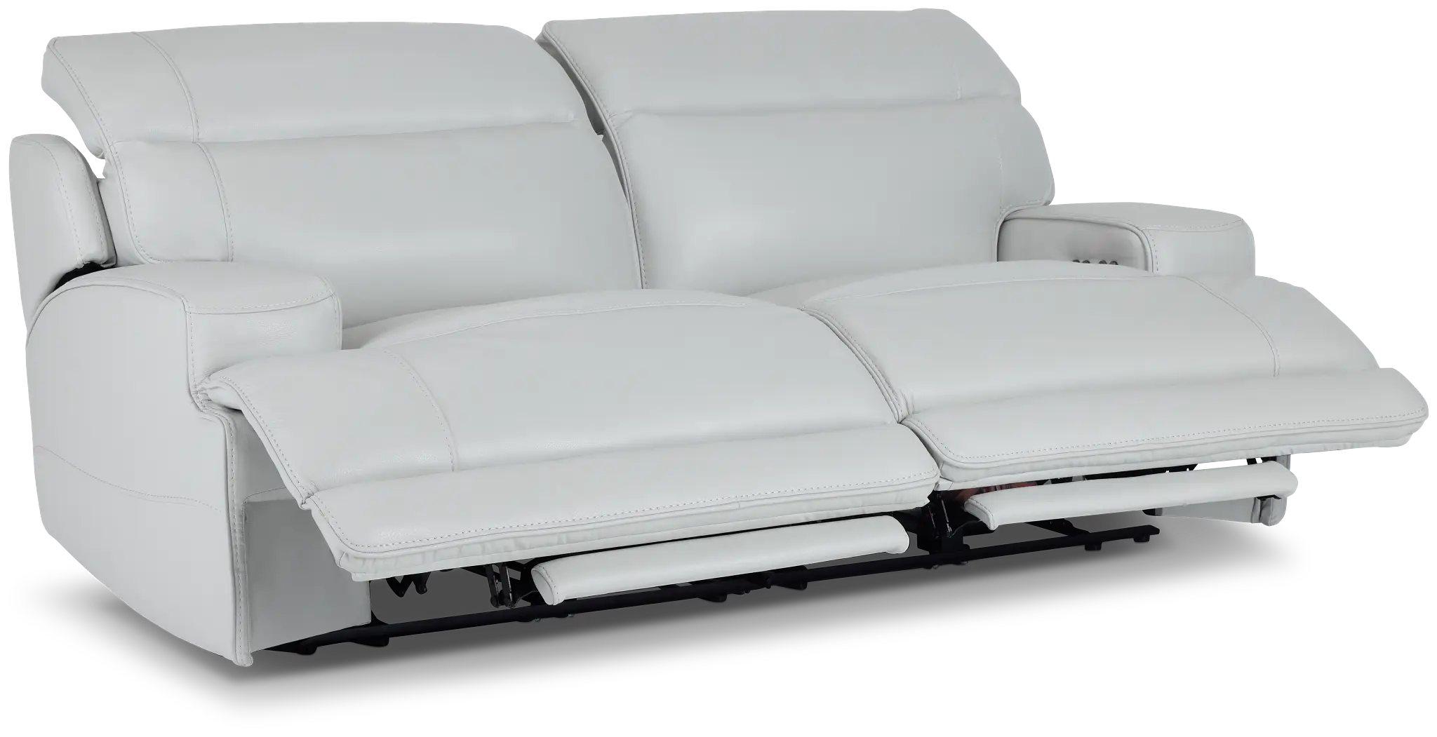 Reign Gray Lthr/vinyl Power Reclining Sofa Reign Gray Lthr/vinyl Power Reclining Sofa