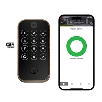 Yale Pro 2 Pushbutton Bluetooth Bronze Touchscreen Door Lock