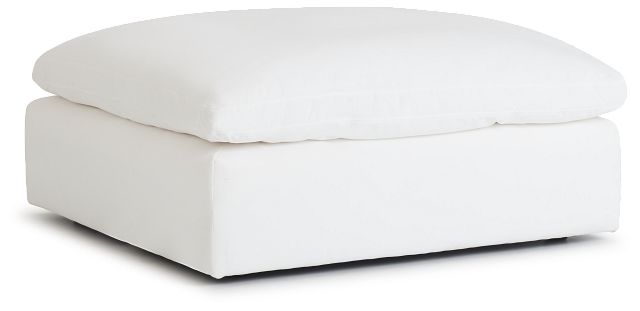 Nixon White Fabric Cocktail Ottoman