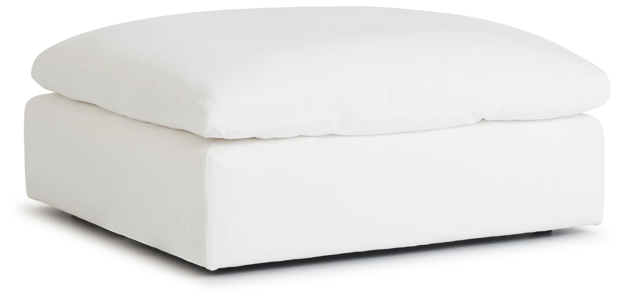 Nixon White Fabric Cocktail Ottoman Nixon White Fabric Cocktail Ottoman