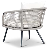 Antigua Gray White Arm Chair