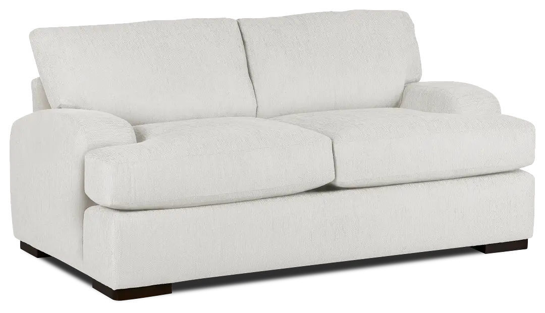 Alpha White Fabric Loveseat Alpha White Fabric Loveseat