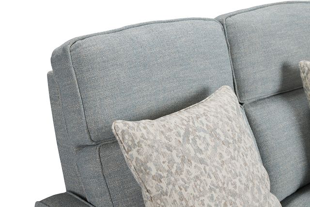 Bayside Light Blue Fabric Power Reclining Loveseat