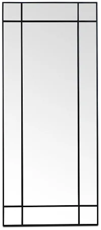 Virgil Black Wood Floor Mirror