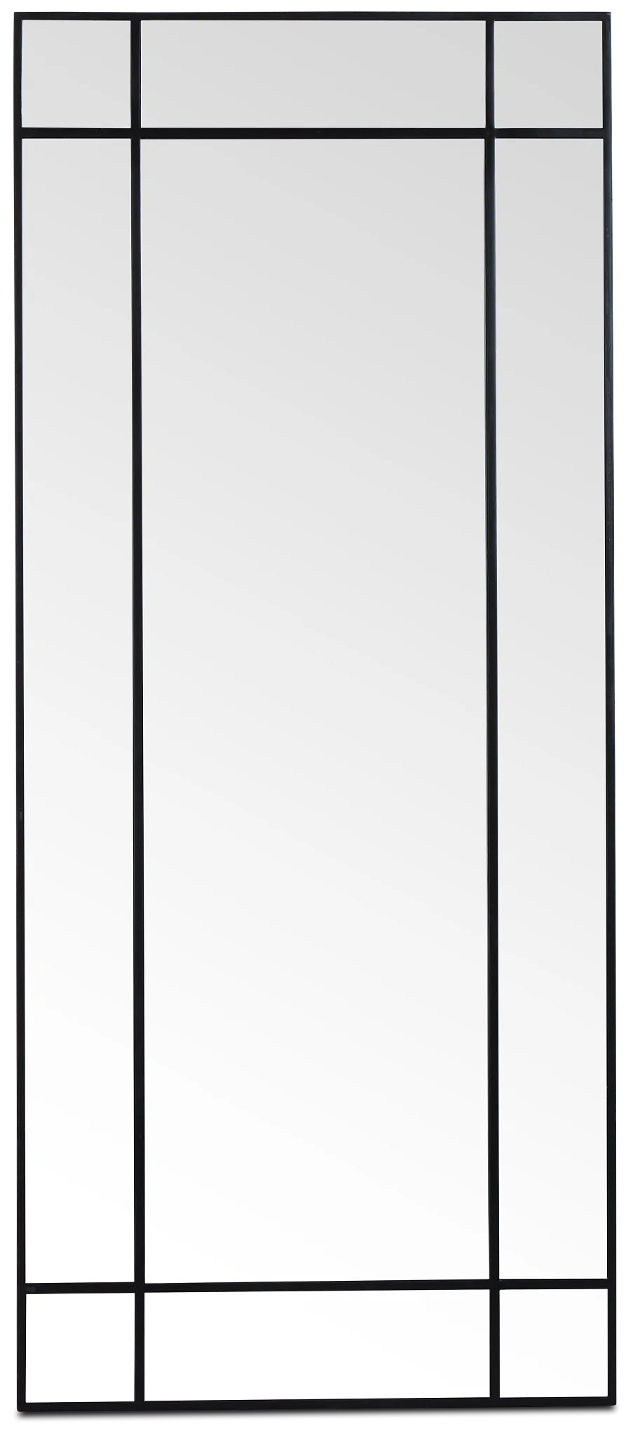 Virgil Black Wood Floor Mirror