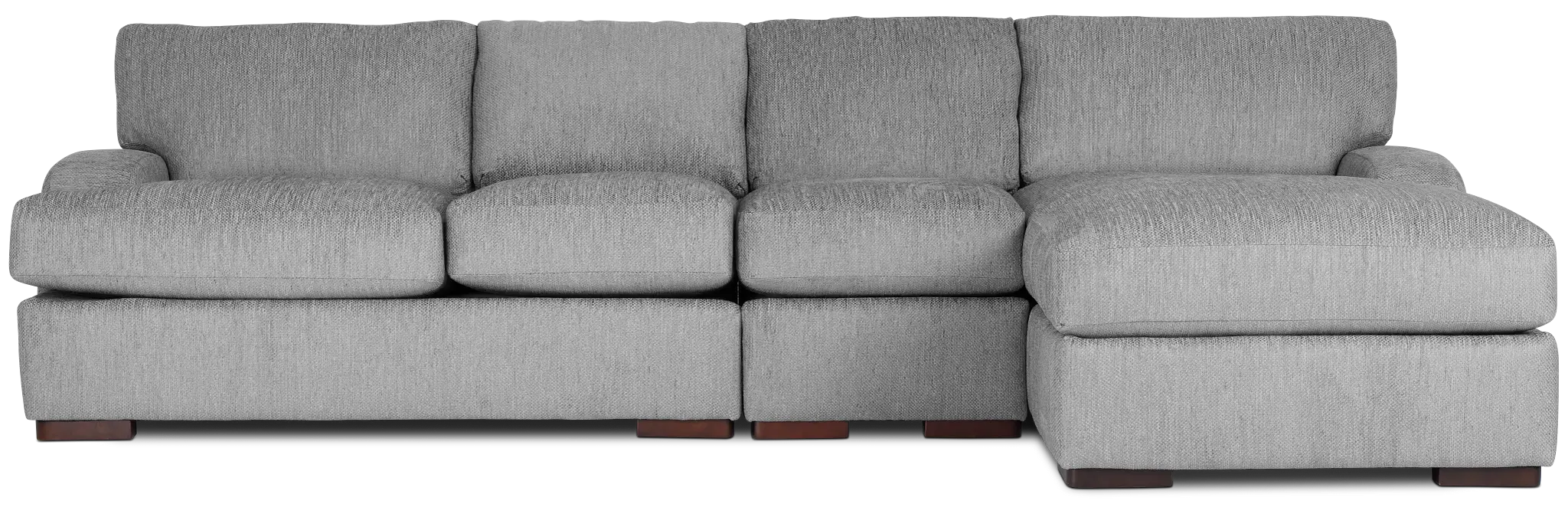 Alpha Light Gray Fabric Small Right Chaise Sectional Alpha Light Gray Fabric Small Right Chaise Sectional