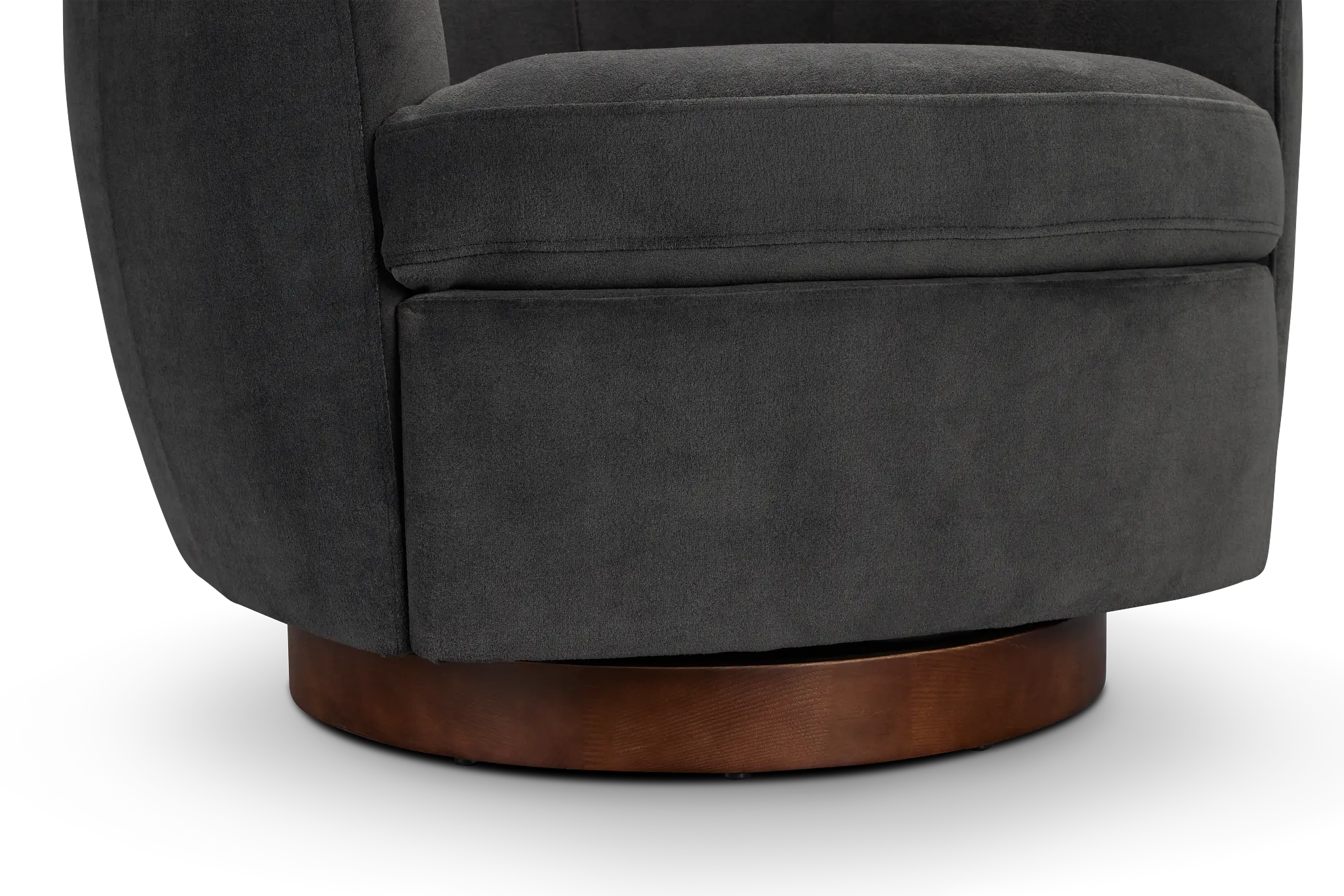 Hazel Dark Gray Velvet Swivel Accent Chair Hazel Dark Gray Velvet Swivel Accent Chair