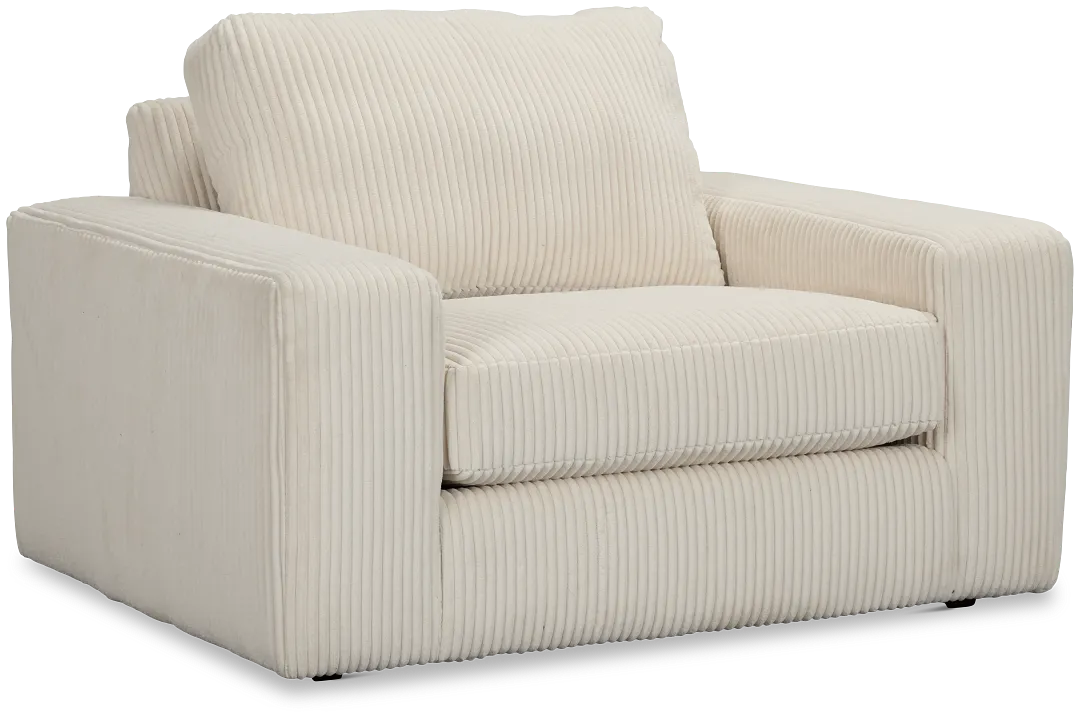 Charlie Ivory Fabric Chair