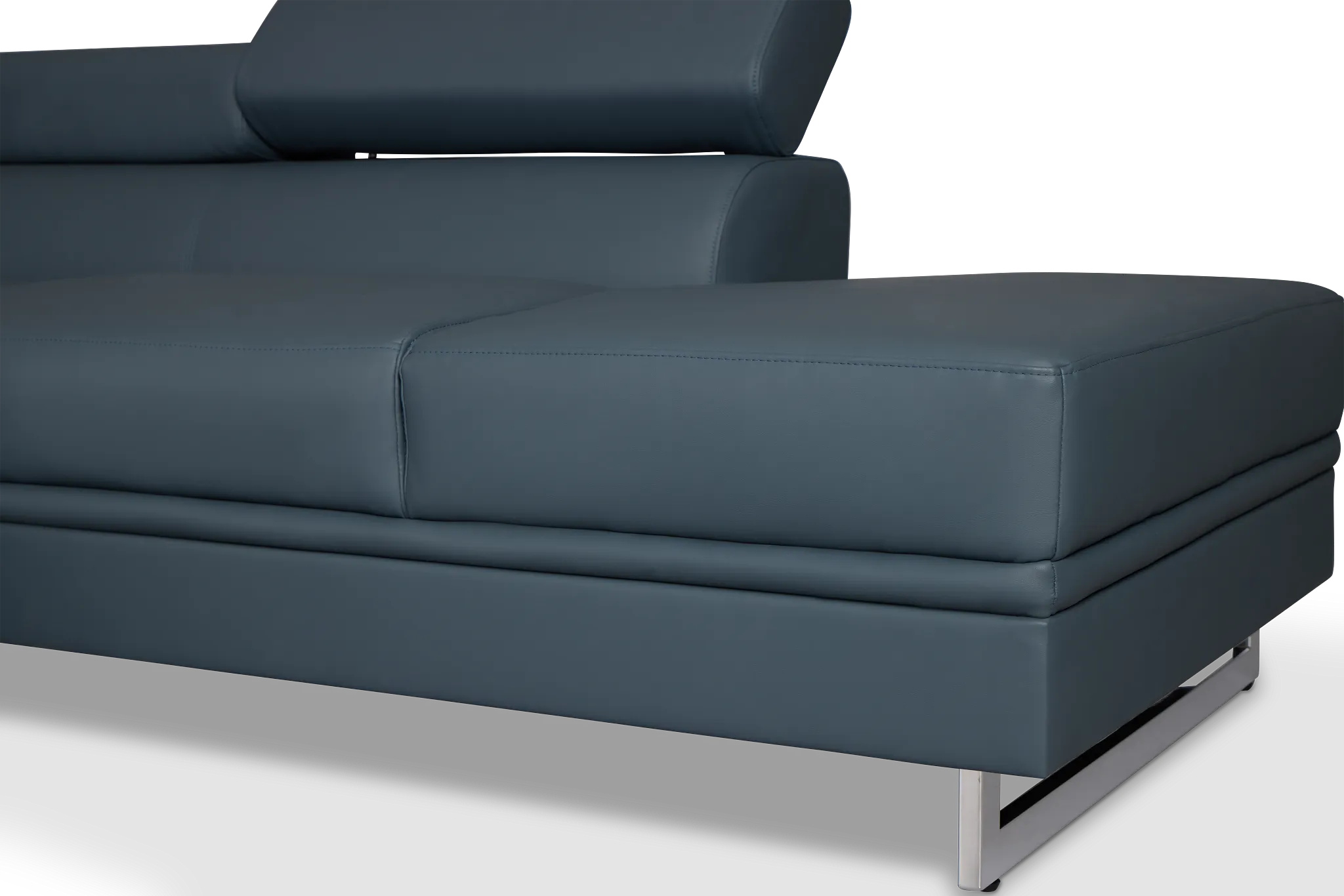 Drew Dark Blue Micro Right Chaise Sectional
