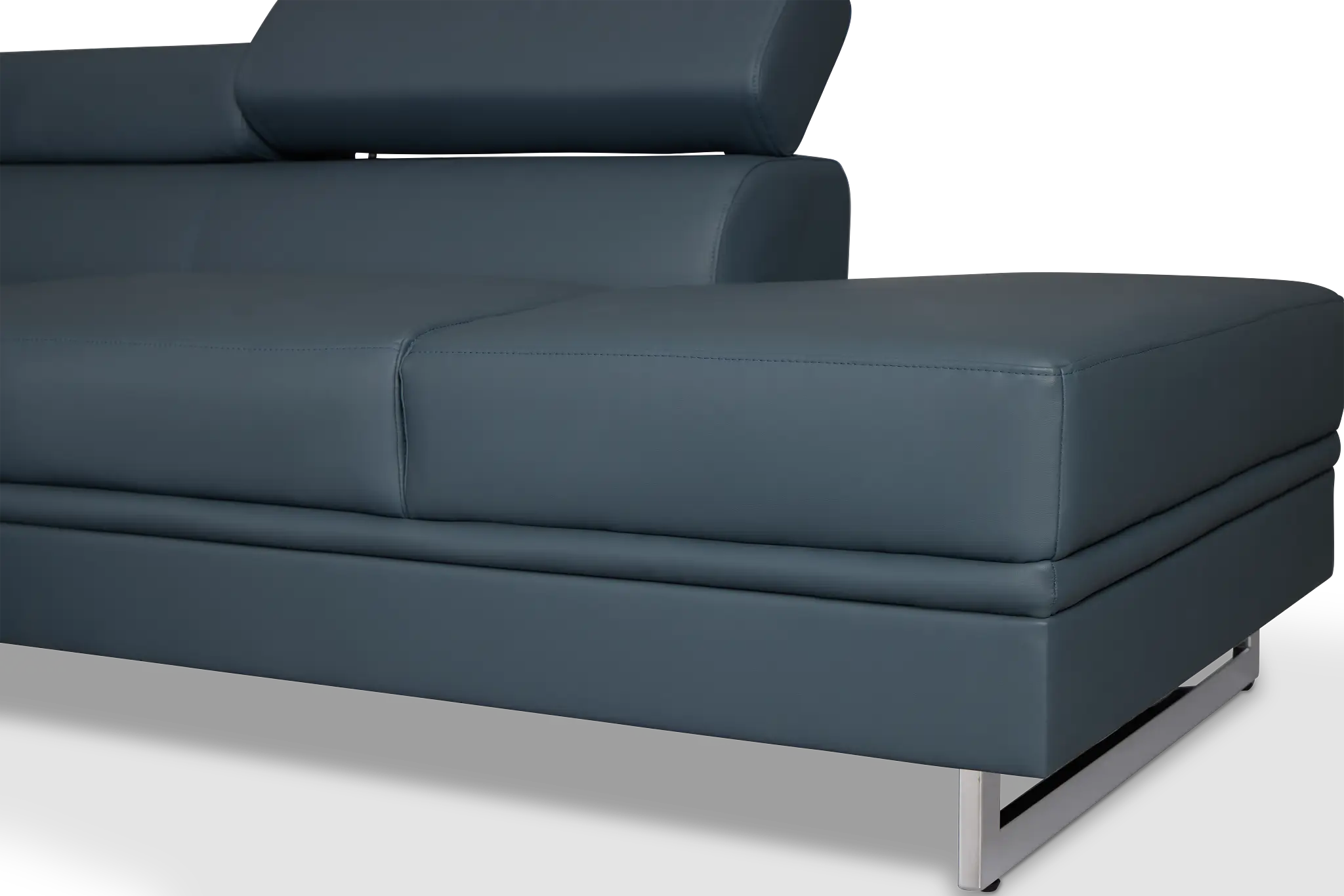 Drew Dark Blue Micro Right Chaise Sectional Drew Dark Blue Micro Right Chaise Sectional