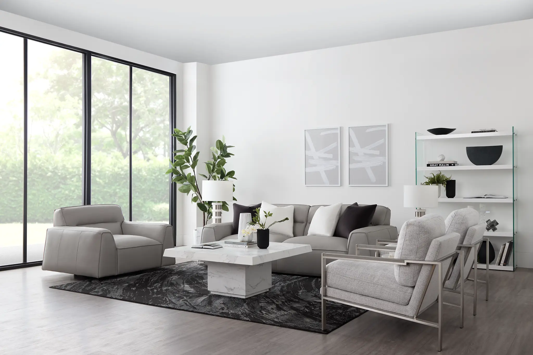 Blanca Gray Leather Sofa Blanca Gray Leather Sofa