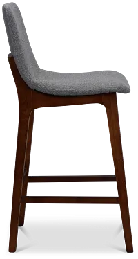 Hamilton Dark Gray Fabric 30" Upholstered Barstool