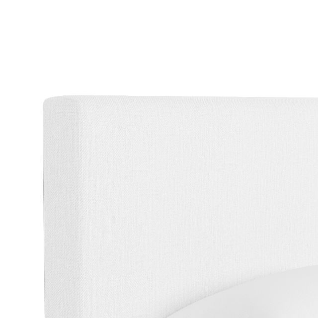 Grayton Revenue White 54" Upholstered Platform Bed