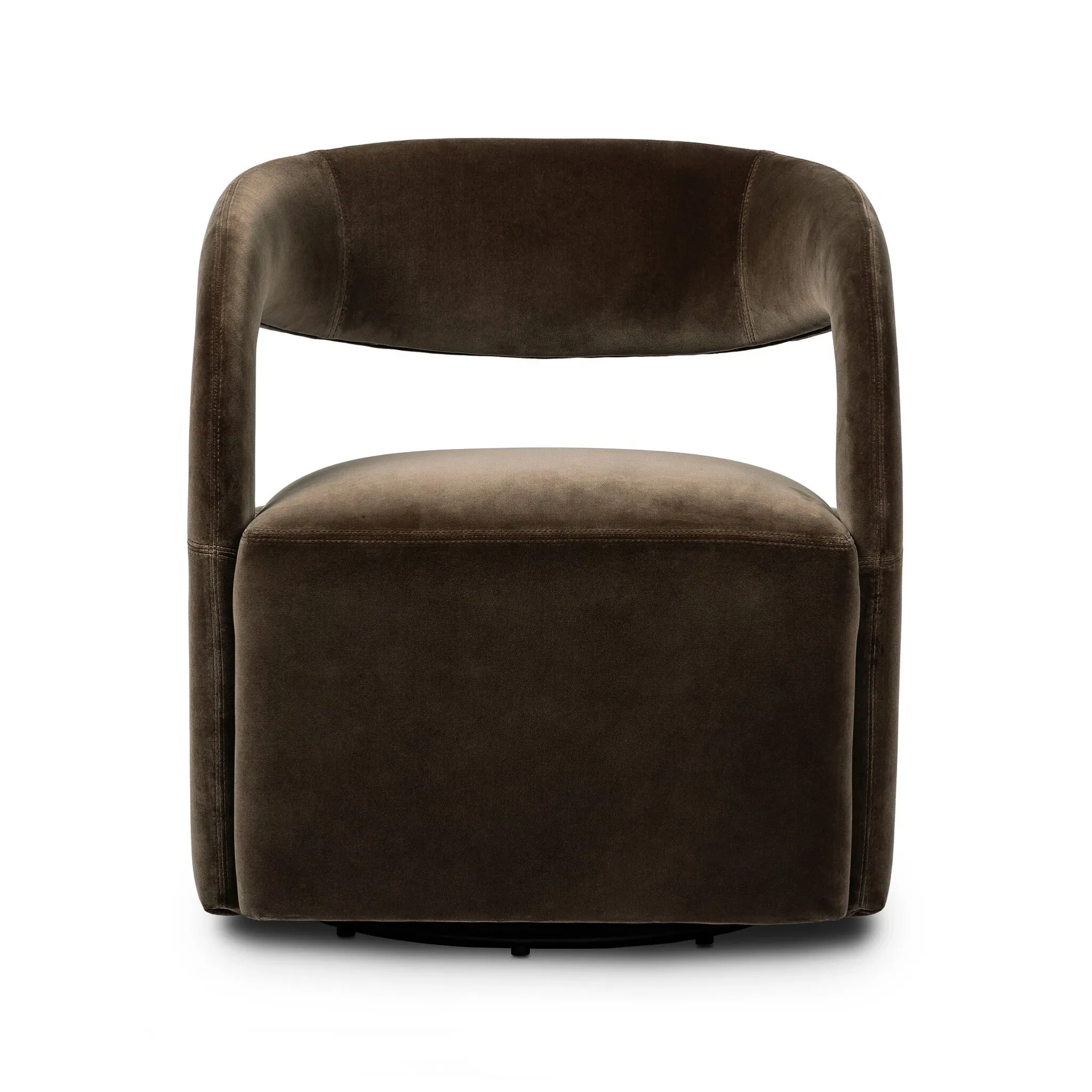Four Hands Hawkins Brown Velvet Accent Chair