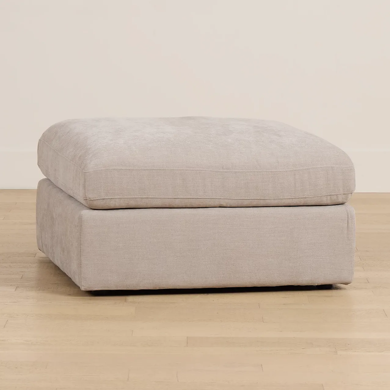 Breeze Taupe Fabric Ottoman