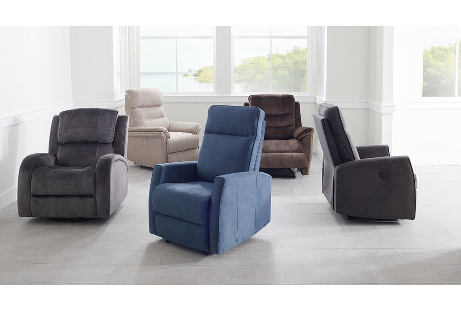 Joey Dark Brown Micro Power Recliner Living Room Recliners City Furniture