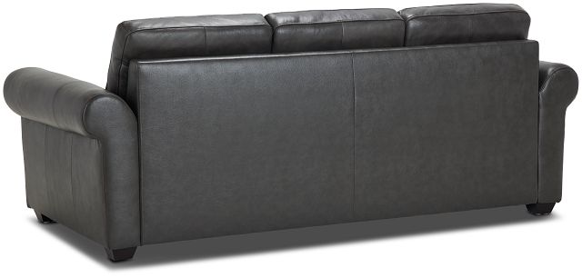 Lincoln Dark Gray Lthr/vinyl Sofa