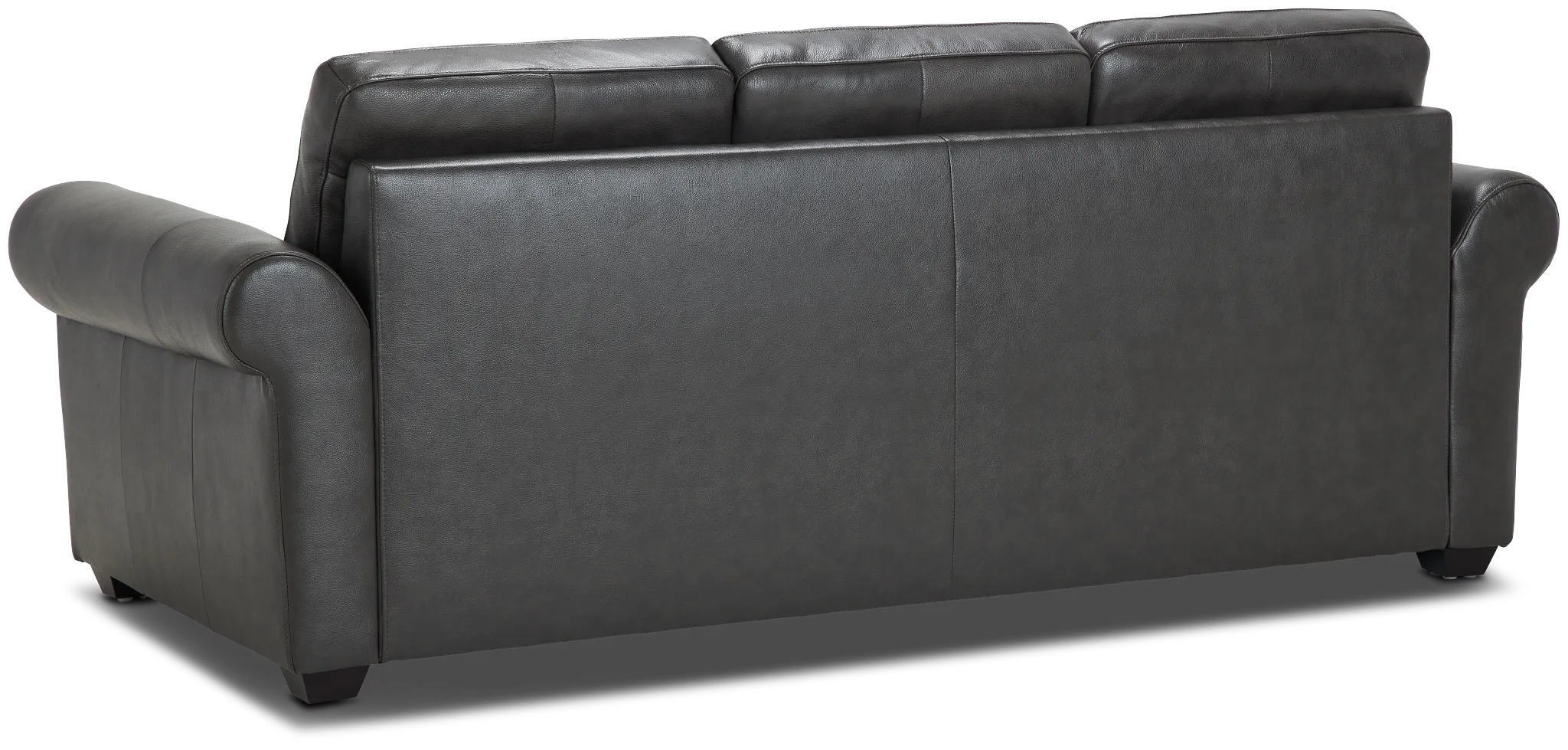 Lincoln Dark Gray Lthr/vinyl Sofa