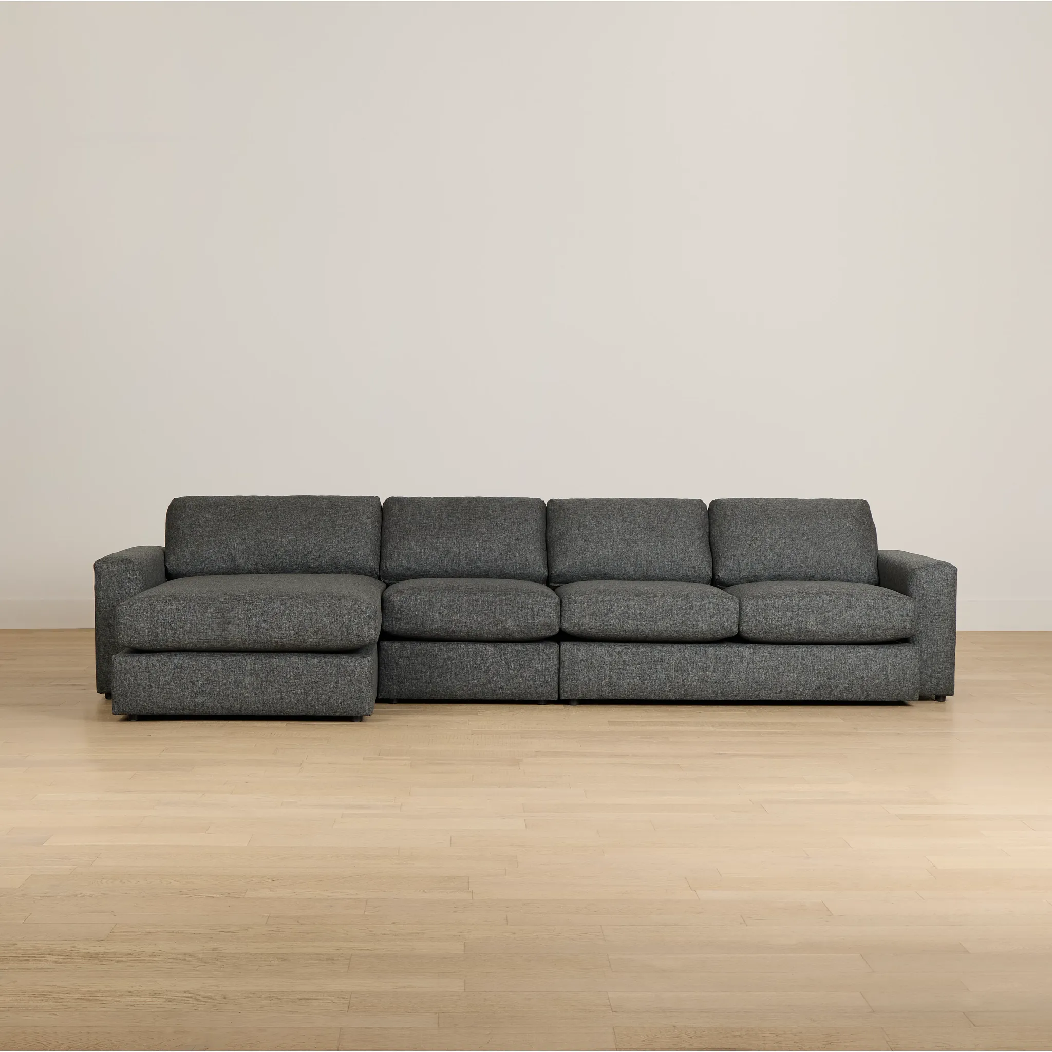 Brantley Dark Gray Fabric Small Left Chaise Sectional
