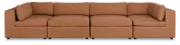 Destin Sutton Orange Fabric 8-piece Pit Sectional