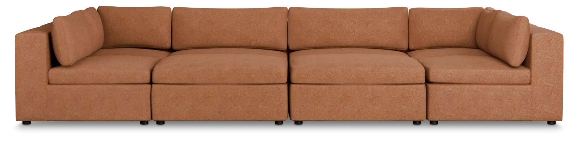 Destin Sutton Orange Fabric 8-piece Pit Sectional Destin Sutton Orange Fabric 8-piece Pit Sectional