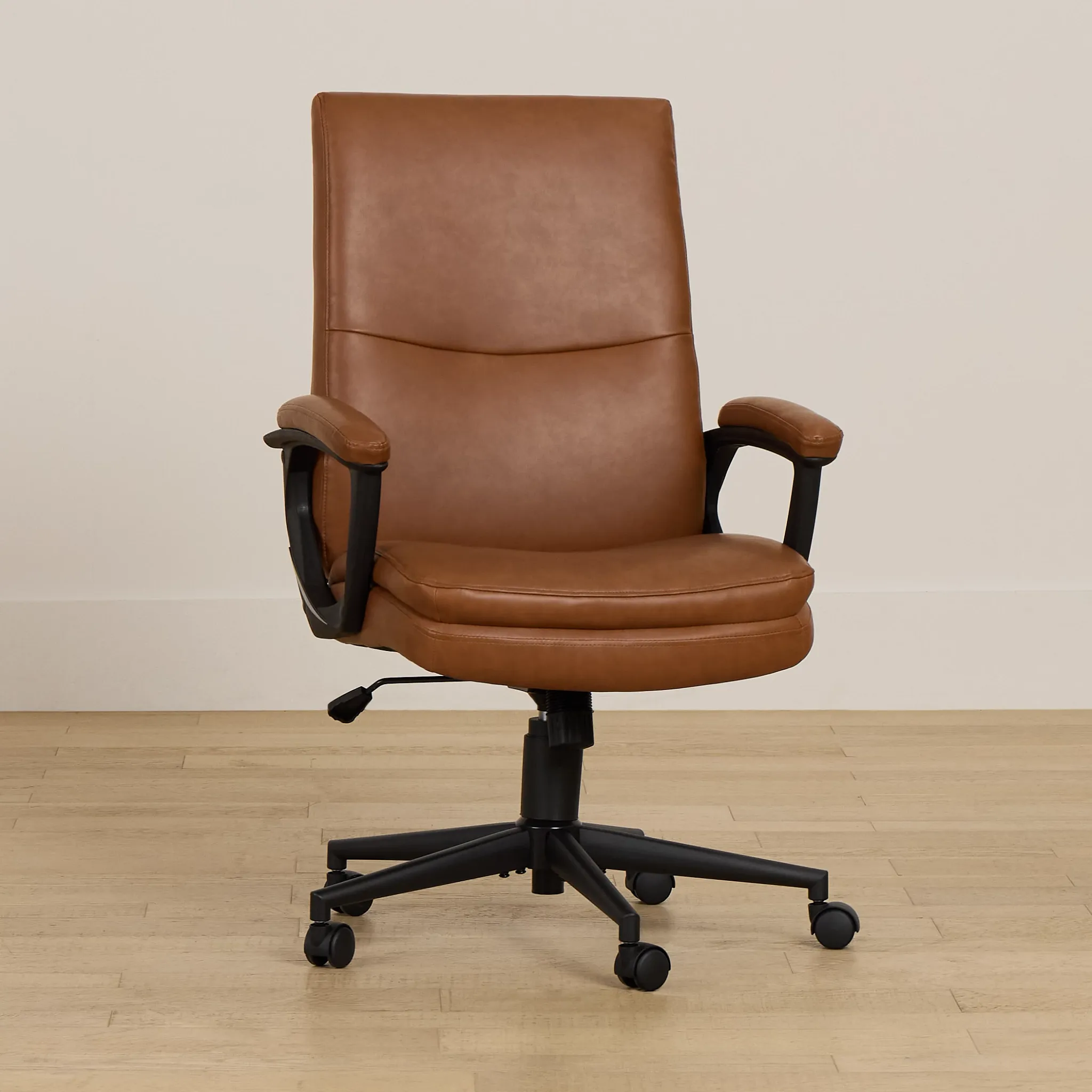 Krista Medium Brown Upholstered Desk Chair
