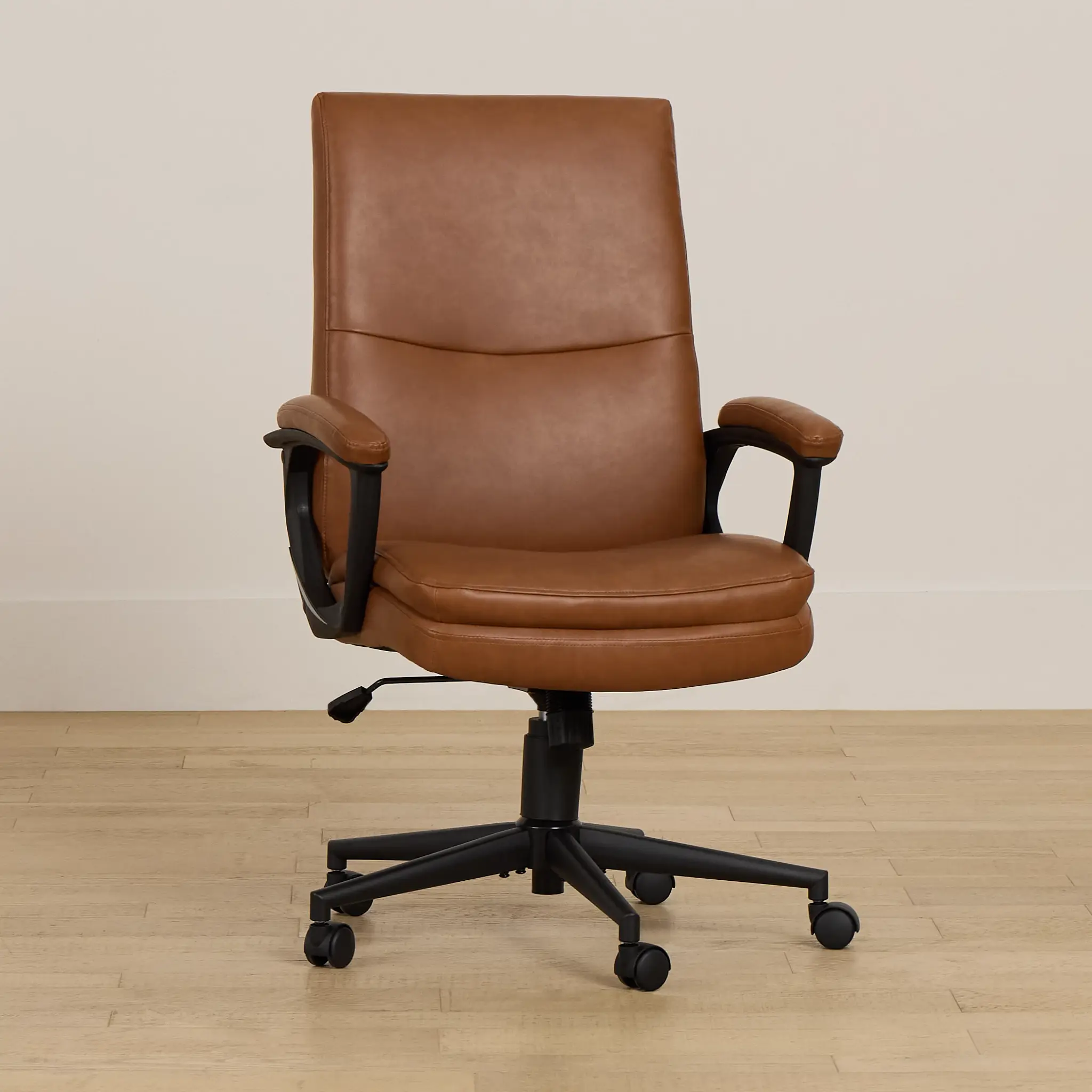 Krista Medium Brown Upholstered Desk Chair Krista Medium Brown Upholstered Desk Chair