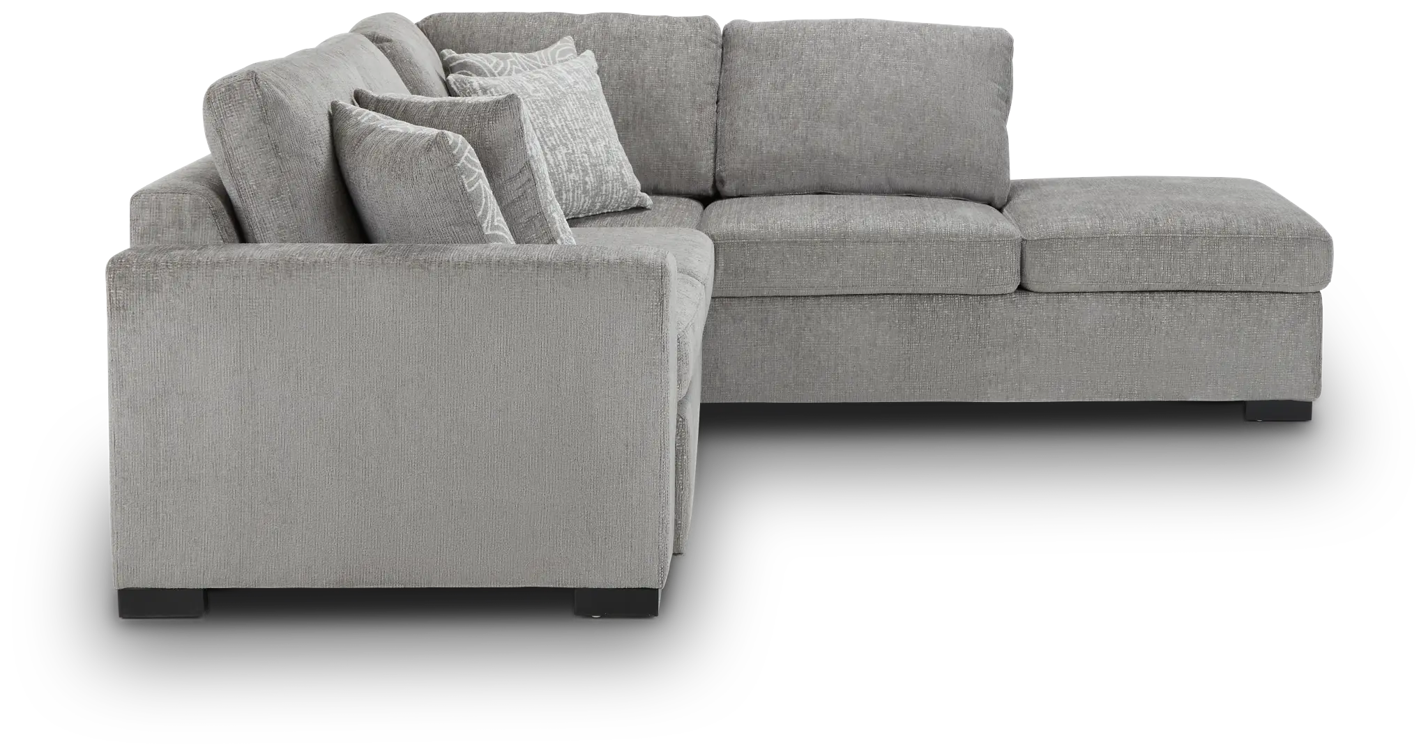 Blakely Gray Fabric Small Right Bumper Sleeper Sectional Blakely Gray Fabric Small Right Bumper Sleeper Sectional