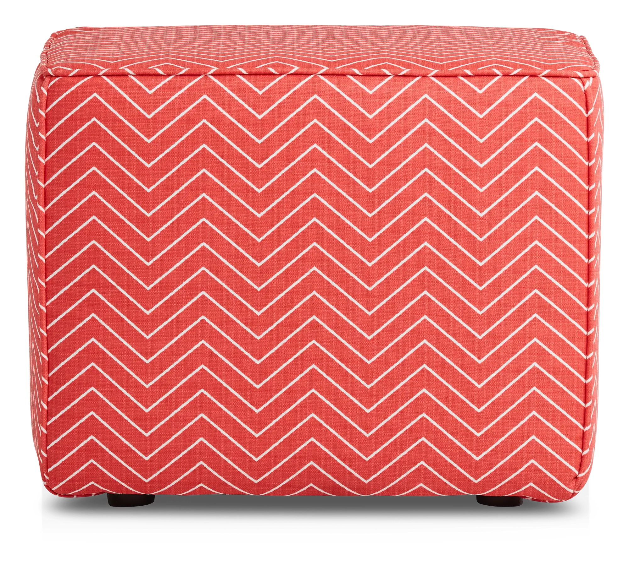 Chevron Coral Geometric Indoor/outdoor Accent Ottoman Chevron Coral Geometric Indoor/outdoor Accent Ottoman