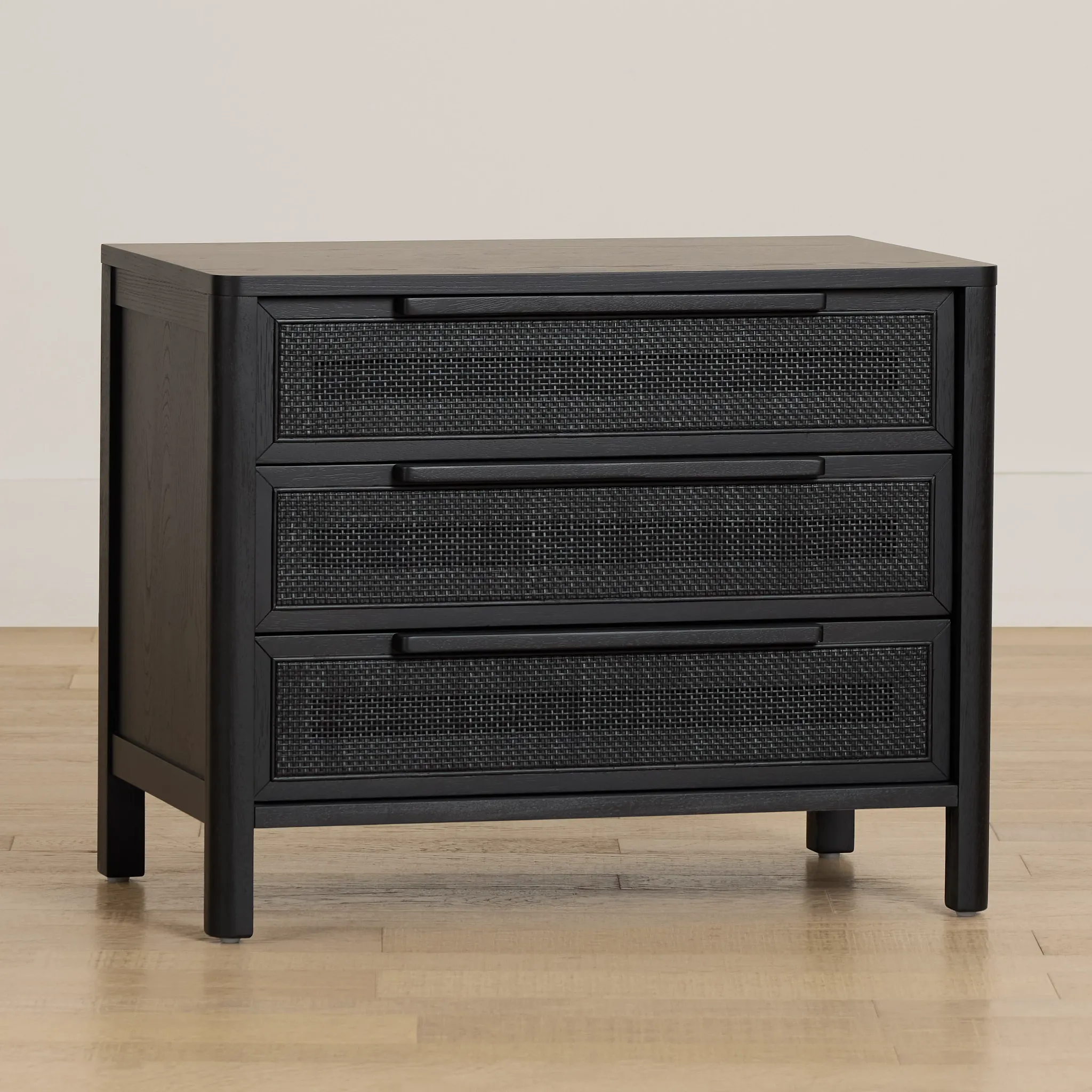 Pacific Black 3-drawer Nightstand