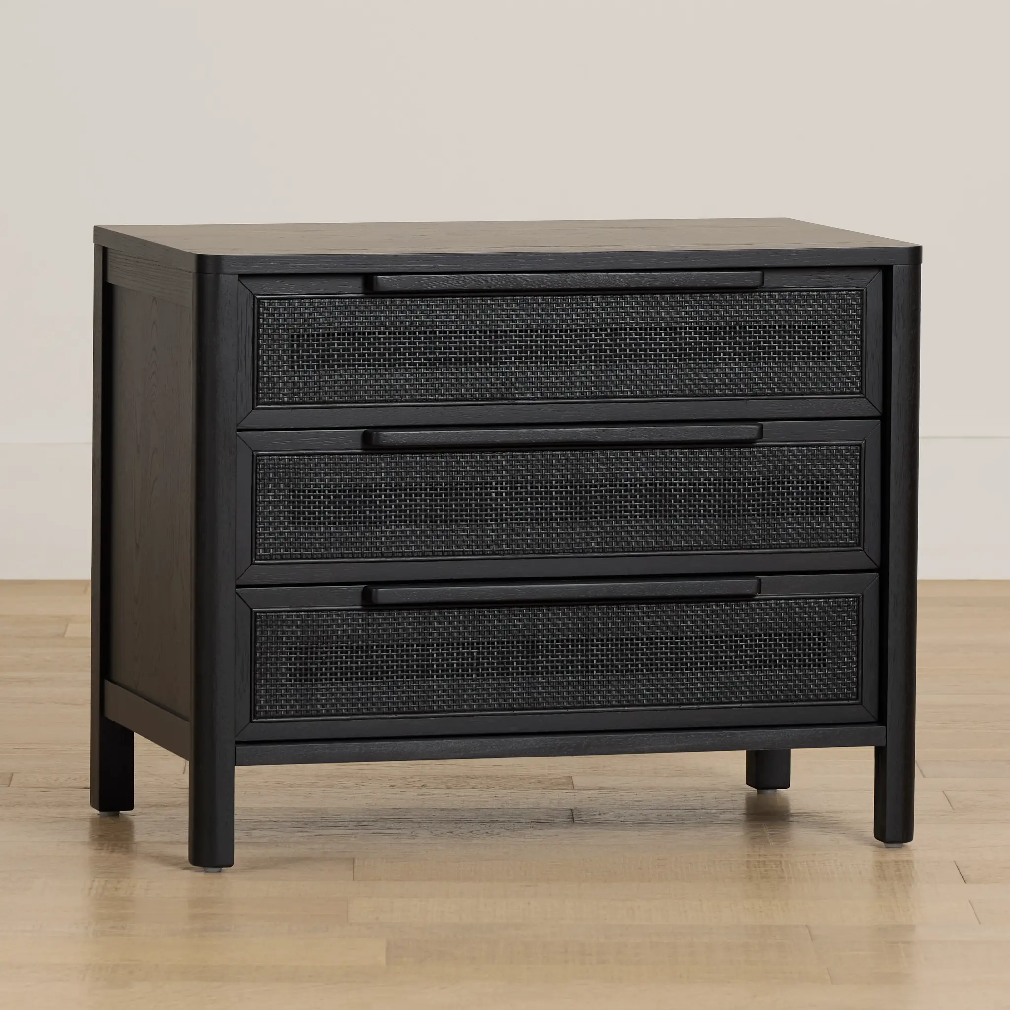 Pacific Black 3-drawer Nightstand Pacific Black 3-drawer Nightstand