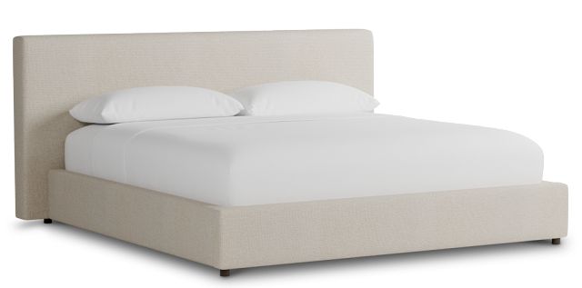 Grayton Suave Beige 44" Upholstered Platform Bed