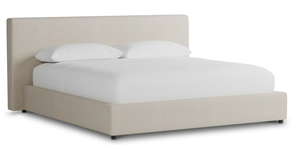 Grayton Suave Beige 44" Upholstered Platform Bed