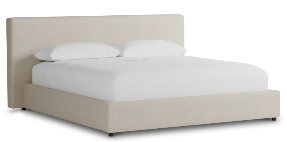 Grayton Suave Beige 44" Upholstered Platform Bed Grayton Suave Beige 44" Upholstered Platform Bed